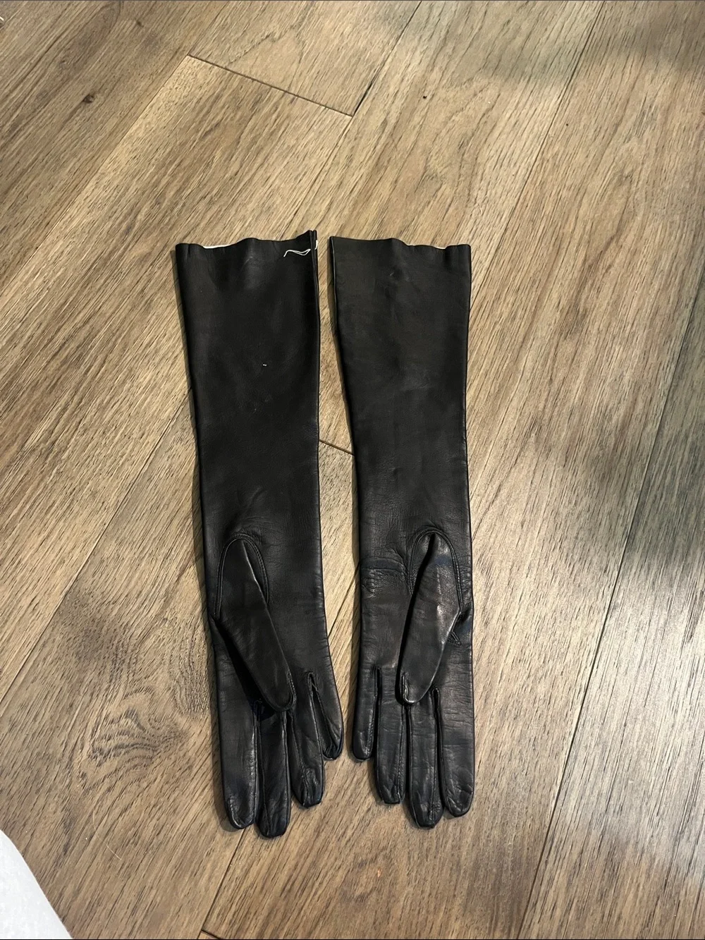 GANT Jonquet vintage Long Black Leather Gloves size 6 1/2